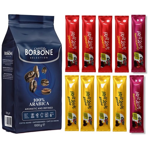 Кофе зерно 1000гр и 10 финиковых батончиков